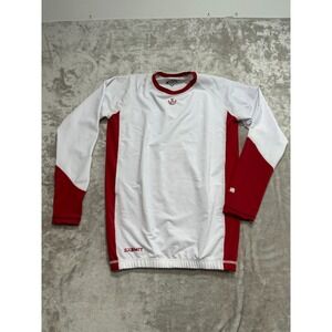 BJJ Rashguard Mens Size Medium White Red Long Sleeve Brand New Jiu Jitsu MMA